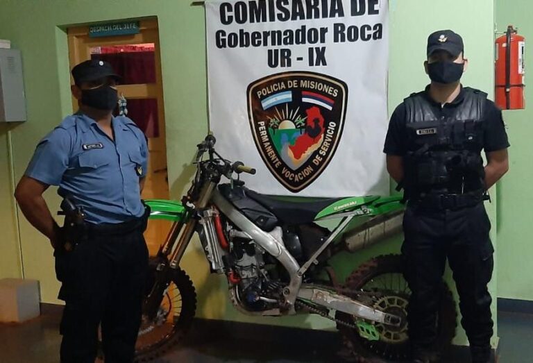 Gobernador Roca: secuestraron una moto robada en Oberá