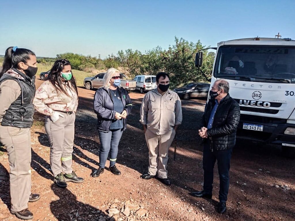 Garupá y Posadas: iniciaron operativo de limpieza y puesta en valor de la ruta nacional 12