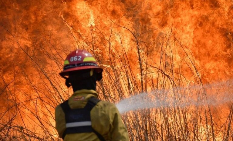 Otorgarán un bono de 10 mil pesos a bomberos que combaten los incendios forestales