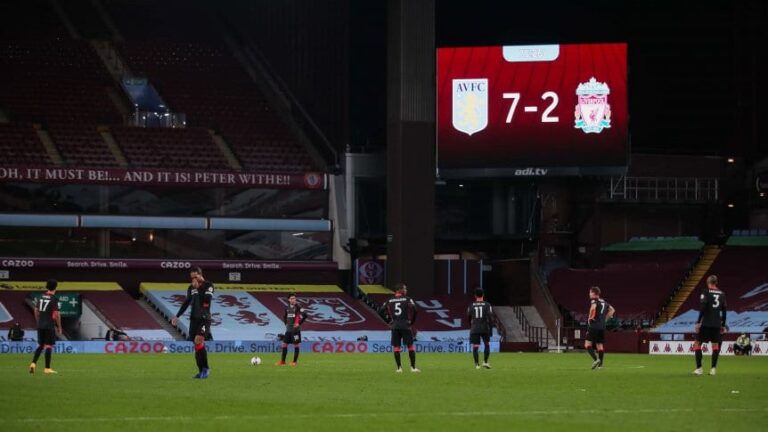 Fútbol de Inglaterra: el Aston Villa del argentino Emiliano Martínez goleó al Liverpool 7-2