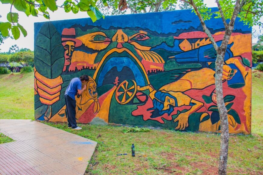 Puesta en valor del mural “La Masacre de Oberá”