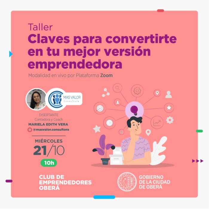 Brindarán taller online para emprendedoras