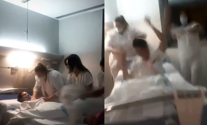 Indignación: enfermeras se burlaron de los muertos por Covid-19 en un video de Tik Tok