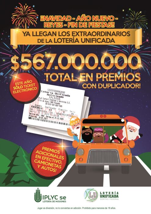 Lotería Unificada pone en juego más de $550 millones, autos y camionetas 1 2 - Loteria Unificada 2020 - 1