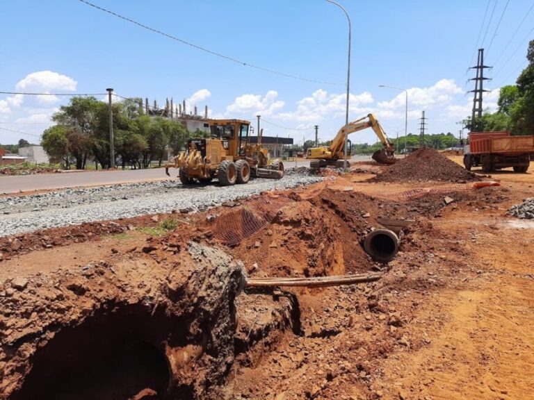 Desarrollo urbano en Posadas: avanzan las obras sobre la avenida Alicia Moreau de Justo
