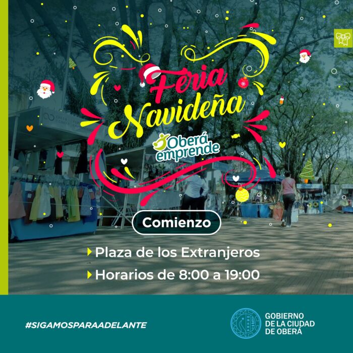 El próximo lunes comienza la Feria navideña en Oberá