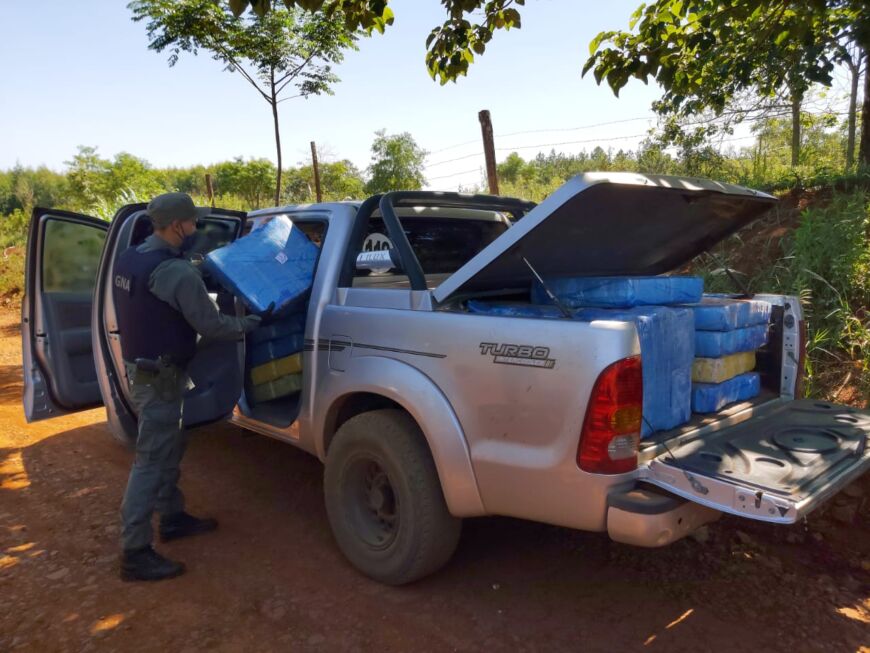 Gendarmería incautó más de una tonelada de marihuana en San Ignacio