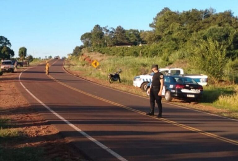 Accidente fatal en Campo Grande: motociclista murió tras despistar sobre la ruta provincial 8