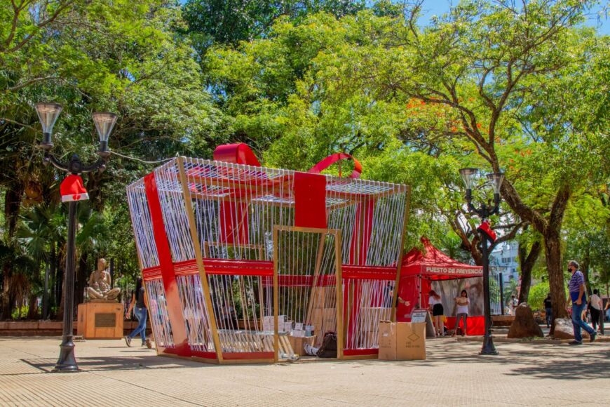 Embellecimiento de espacios públicos: Posadas se prepara para celebrar la Navidad