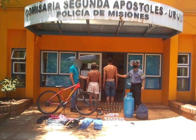 Apóstoles: dos hombres fueron detenidos por robar varios objetos de locales comerciales