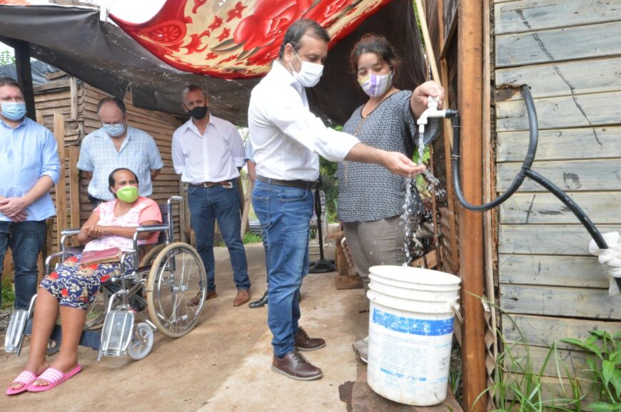 Posadas: inauguraron la red de agua potable en el barrio Las Tacuaritas