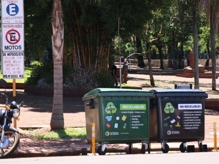 Oberá sustentable: instalan más contenedores para la separación de residuos
