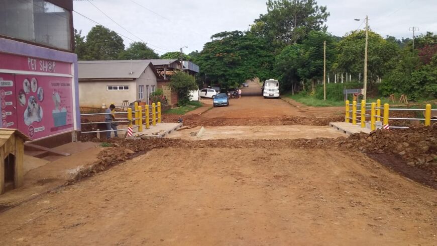 Habilitaron un nuevo puente sobre el arroyo "Del Pueblo" en El Soberbio