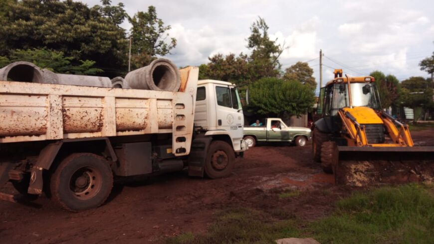 Oberá: ejecutan trabajos de entubado en el barrio Norte
