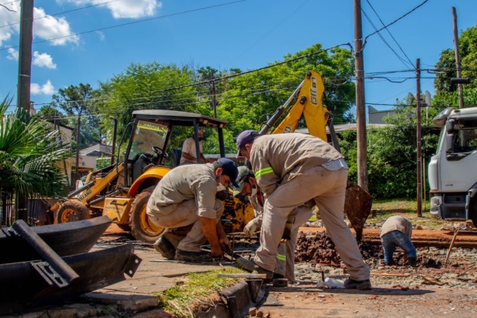 Avenidas manos únicas en Posadas: continúan las obras sobre Blas Parera