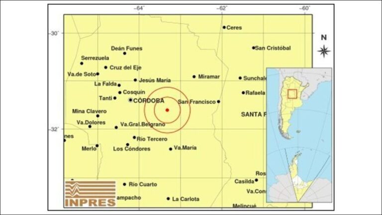 Córdoba: un sismo de 4,5 alarmó a pobladores de la zona