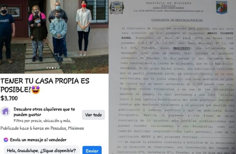 ANSES Posadas denunció estafas que se realizan con promesas de casas Procrear en Facebook