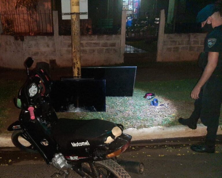 Posadas: lo atraparon cuando huía en una moto con objetos robados