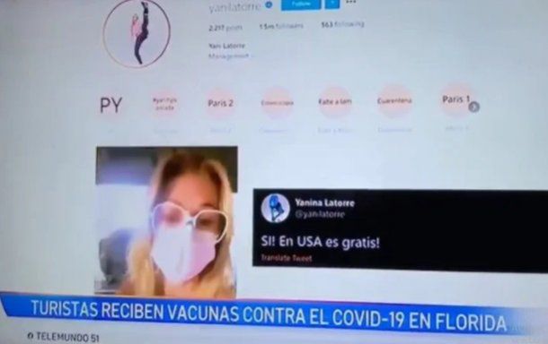 La televisión estadounidense criticó a los argentinos que promocionan vacunarse en Miami