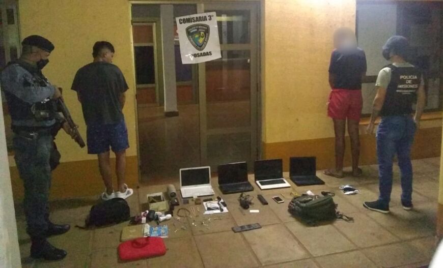 Atraparon a dos ladrones dentro de una vivienda en Posadas