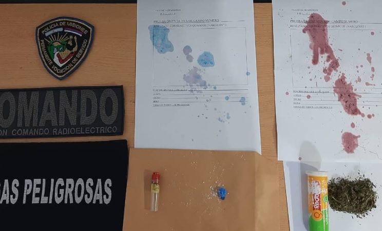 Secuestraron cocaína, marihuana y arrestaron a una joven en Aristóbulo del Valle