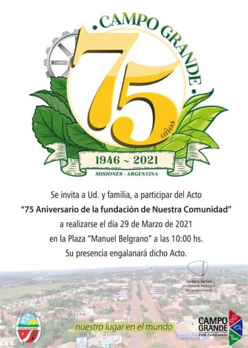 Campo Grande festeja hoy su 75° aniversario