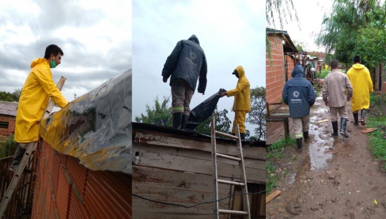 El municipio asistió a familias afectadas por las intensas lluvias en Posadas
