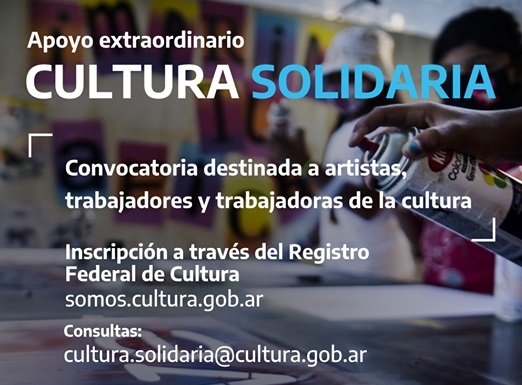 Desde el lunes inscriben a “Cultura Solidaria”