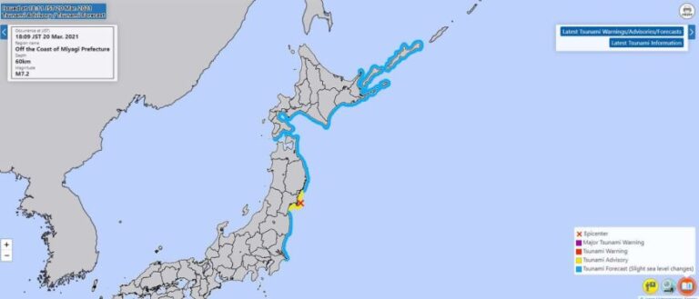 Hubo un fuerte sismo en Japón y hay alerta de tsunami