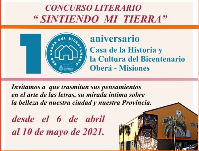 Concurso de poesía para celebrar los diez años de la Casa del Bicentenario en Oberá