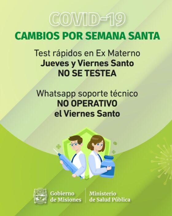 Este jueves y viernes estará cerrado el Centro de Testeo Rápido en Posadas 1 2 - WhatsApp Image 2021 04 01 at 09.43.21 - 1
