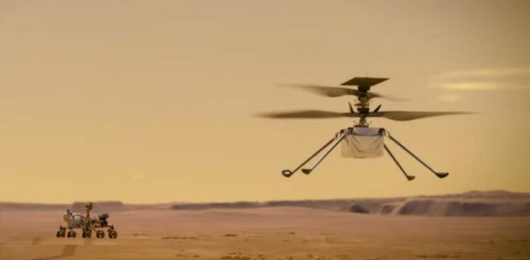 Por primera vez en la historia de la humanidad, voló un helicóptero en Marte