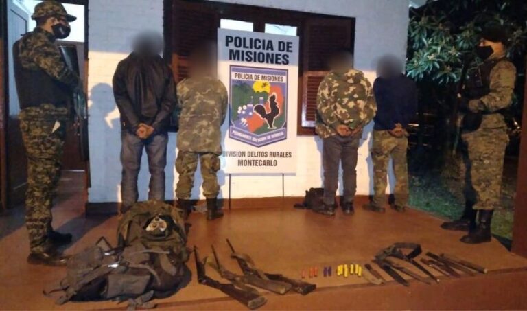 Detuvieron a cuatro hombres fuertemente armados en Puerto Piray