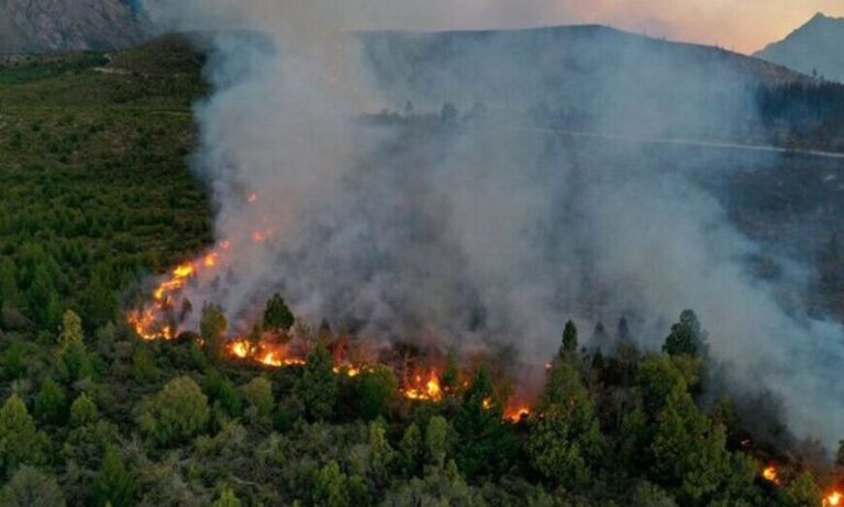 Brigadistas continúan combatiendo incendios forestales en Río Negro y Chubut
