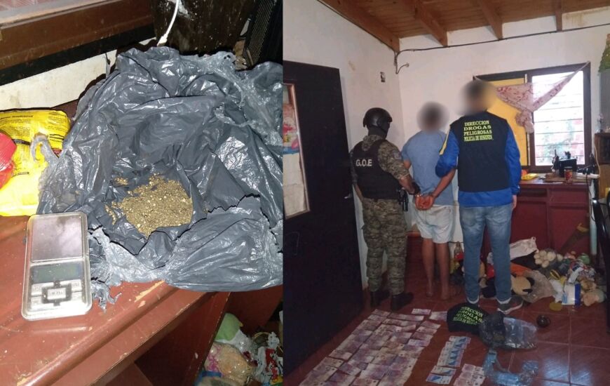 Desbarataron un “kiosco” narco en Posadas y hay cuatro detenidos