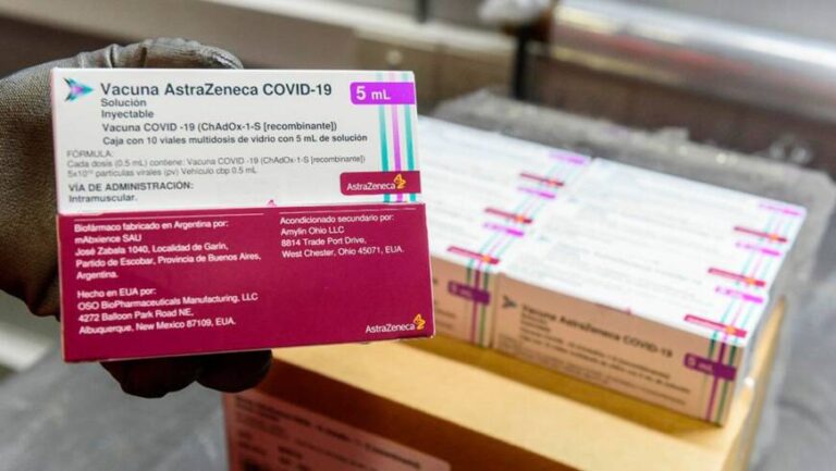 Hoy llegan al país unas 1.134.000 dosis de la vacuna AstraZeneca