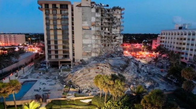 Comenzaron los preparativos para demoler el edificio que se derrumbó en Miami