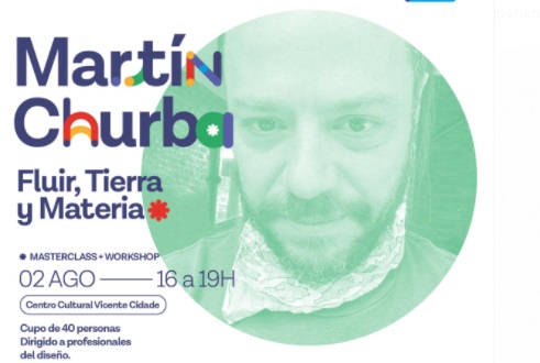 El diseñador Martín Churba dictará el lunes un taller en el Cidade