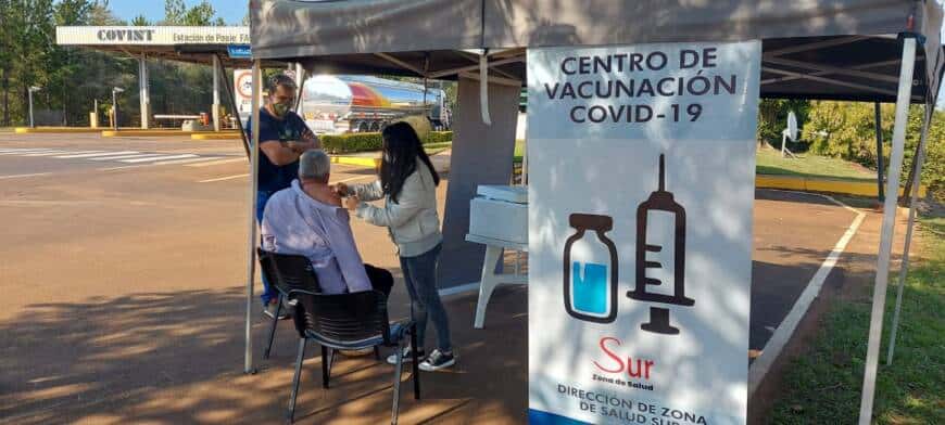 Misiones vacuna contra el coronavirus en peajes y rutas