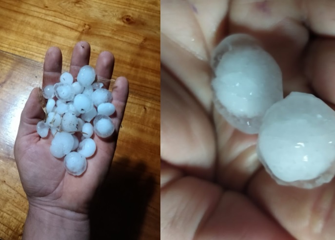 Varios municipios fueron afectados por granizos y mucha actividad eléctrica