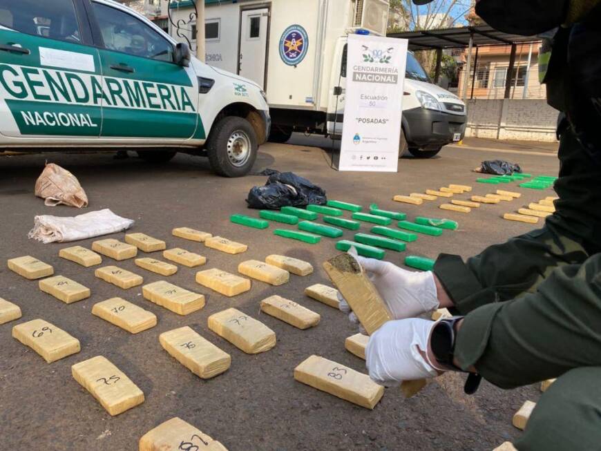 Gendarmes secuestraron más de 100 kilos de marihuana en Cerro Corá