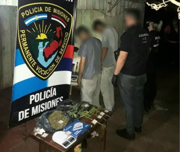 San Javier: desbarataron un “kiosco” narco y detuvieron a dos hermanos