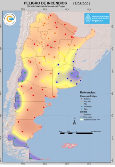 Misiones, con el índice de peligrosidad de incendios “al extremo”