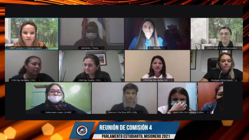 Parlamento Virtual Estudiantil Misionero 2021: comenzó el trabajo en comisiones 1 2 - parlamento estudiantil 1 2 - 1