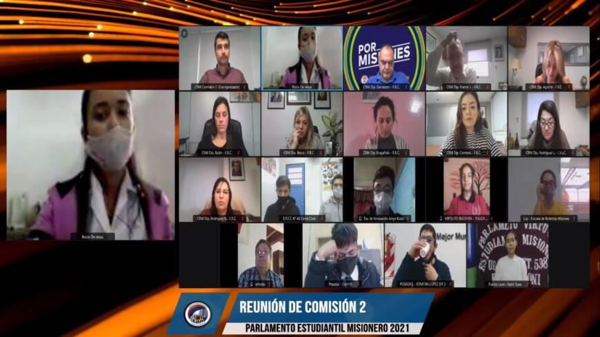 Parlamento Virtual Estudiantil Misionero 2021: comenzó el trabajo en comisiones 6 12 - parlamento estudiantil 6 1 - 11
