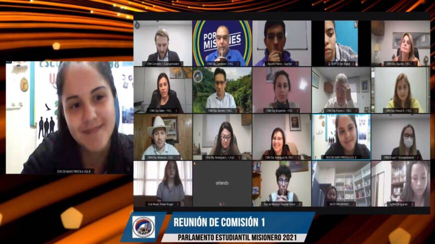 Parlamento Virtual Estudiantil Misionero 2021: comenzó el trabajo en comisiones 9 18 - parlamento estudiantil 9 - 17