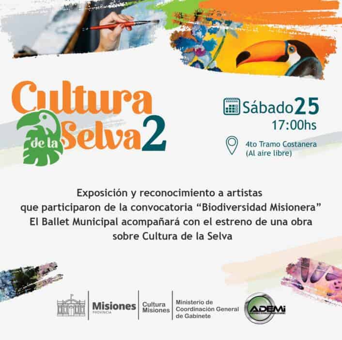 Cultura de la Selva: reconocerán a artistas locales este sábado en la costanera de Posadas