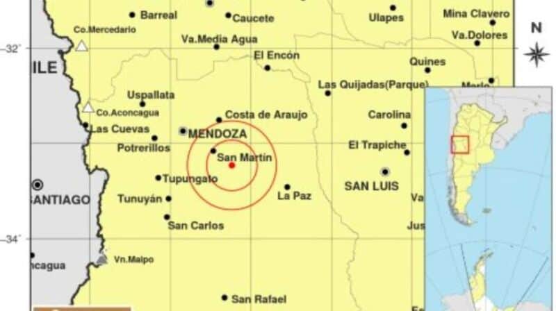 Un fuerte sismo de 5.2 grados se sintió en Mendoza