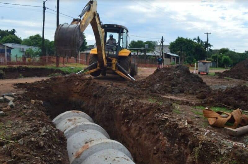 Avanza una importante obra hidráulica en la zona oeste en Posadas