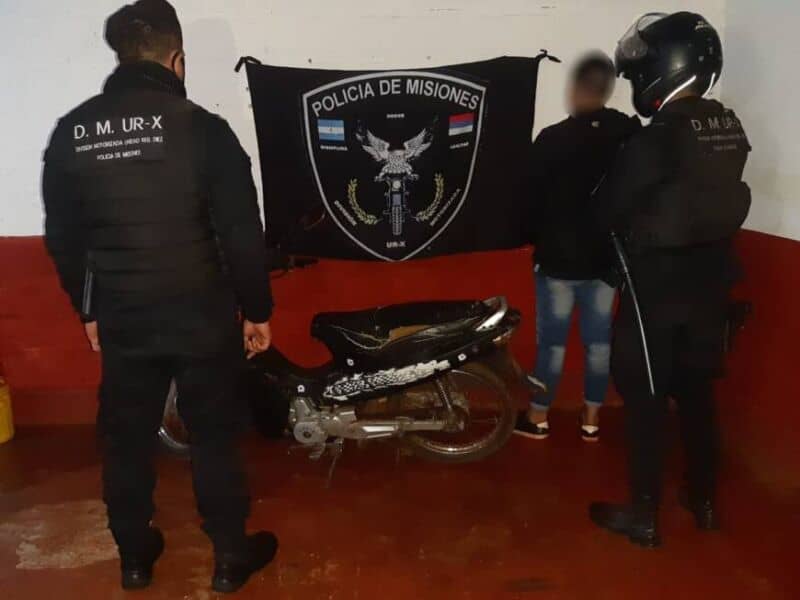 Atraparon a un joven de 21 años tras ser sorprendido con una moto robada